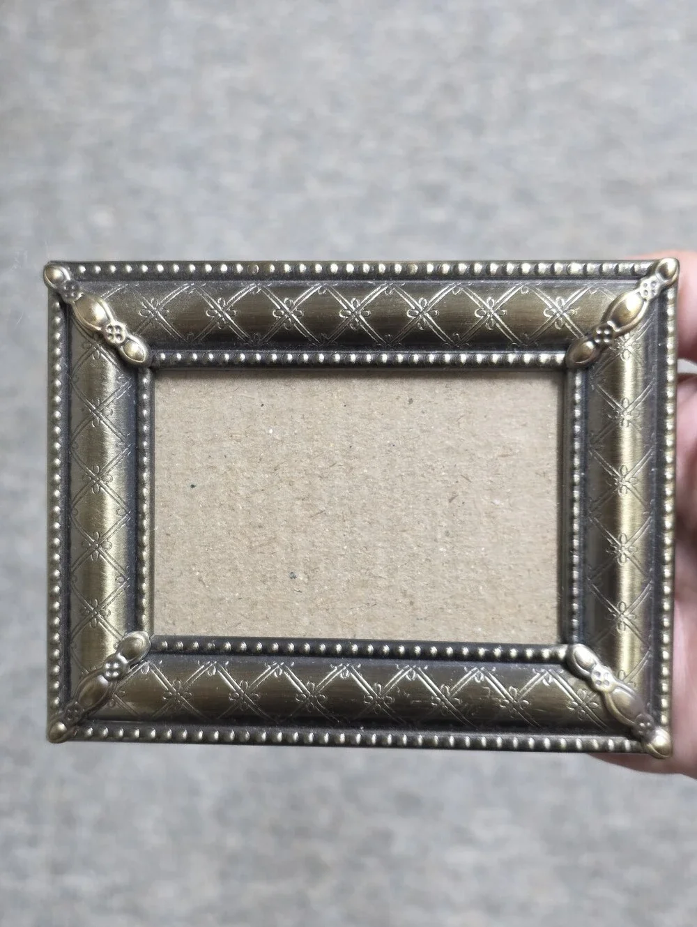 Malden International Designs Antique Brass Diamond Lattice Frame